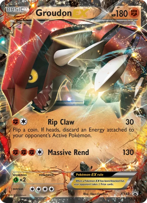 Carte Pokémon Groudon EX XY42 XY Black Star Promos
