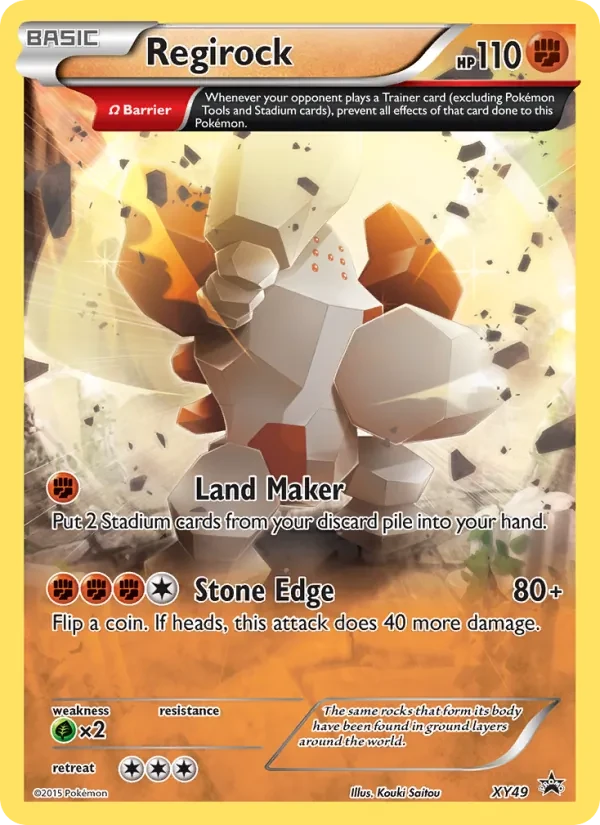 Regirock XY49 XY Black Star Promos Pokémon card