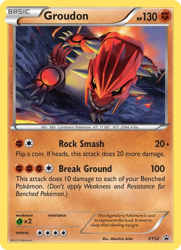 Groudon XY52 XY Black Star Promos Pokémon card