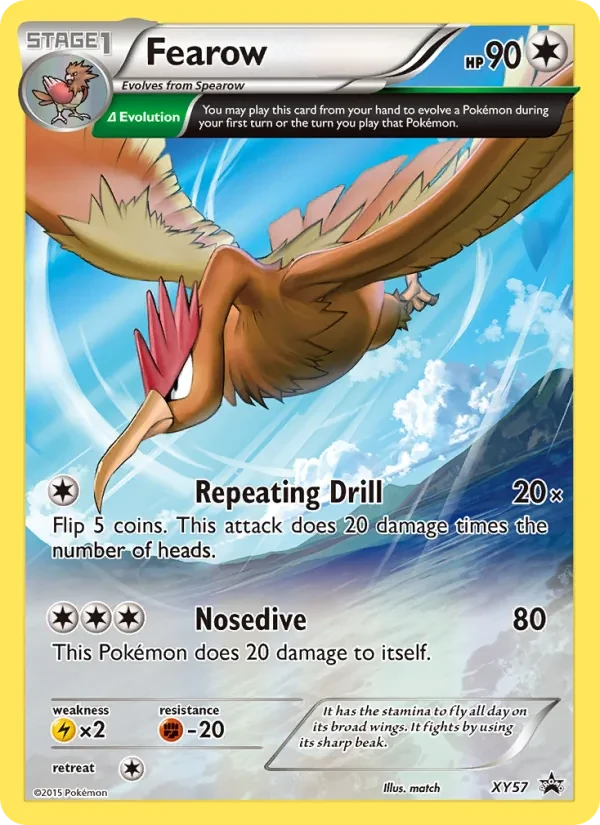 Fearow XY57 XY Black Star Promos Pokémon card