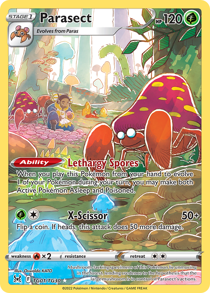 Parasect TG01 Lost Origin Trainer Gallery Pokémon card