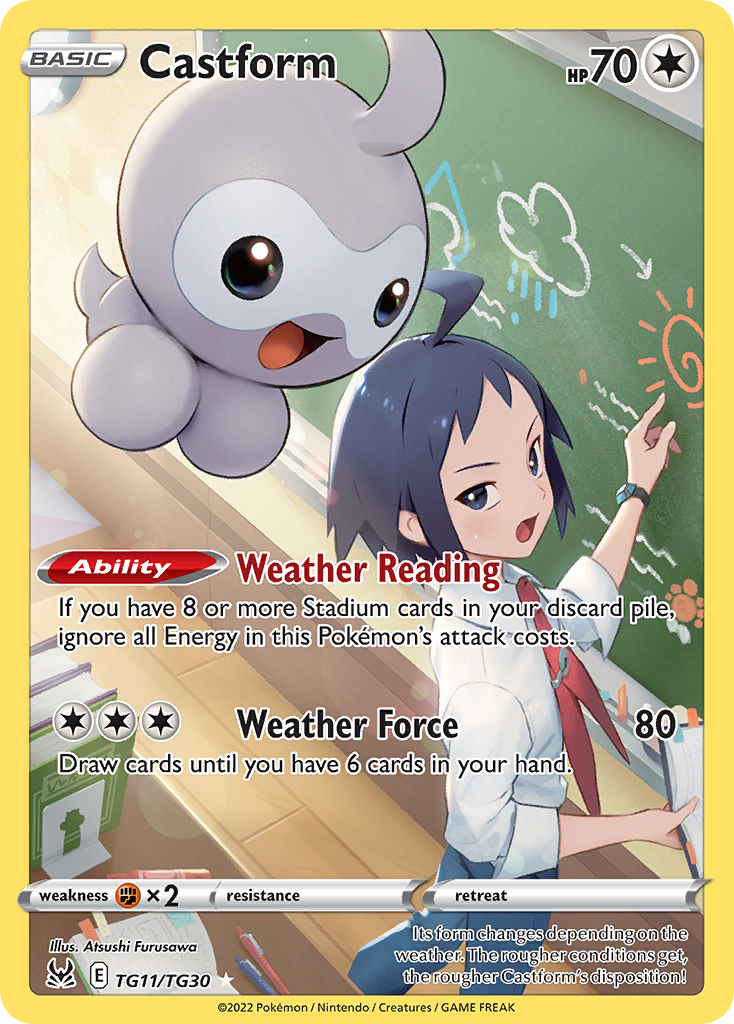 Carta Pokémon Castform TG11 Lost Origin Trainer Gallery