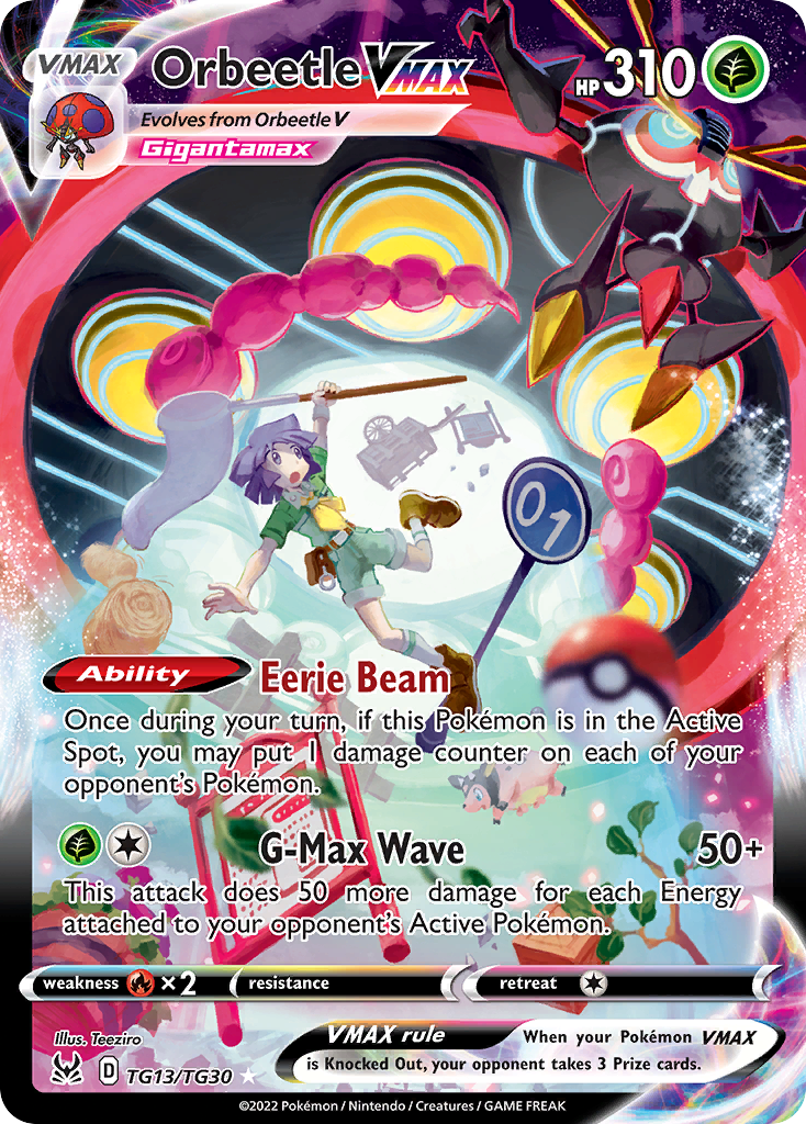 Orbeetle VMAX TG13 Lost Origin Trainer Gallery Pokémon Karte