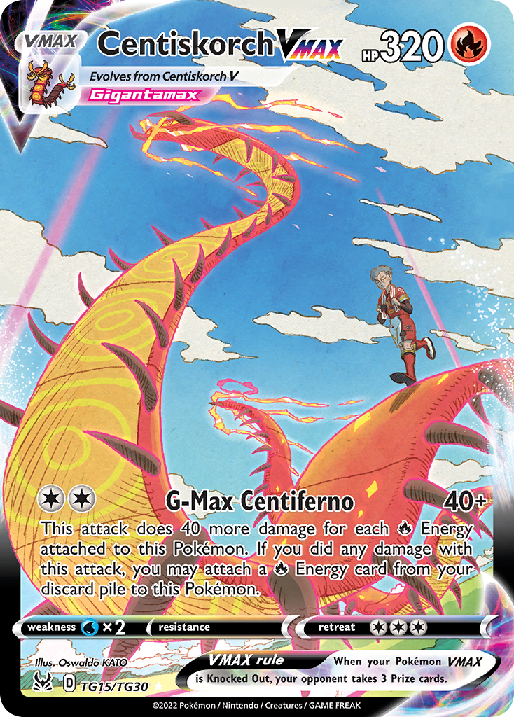 Centiskorch VMAX TG15 Lost Origin Trainer Gallery Pokémon Karte