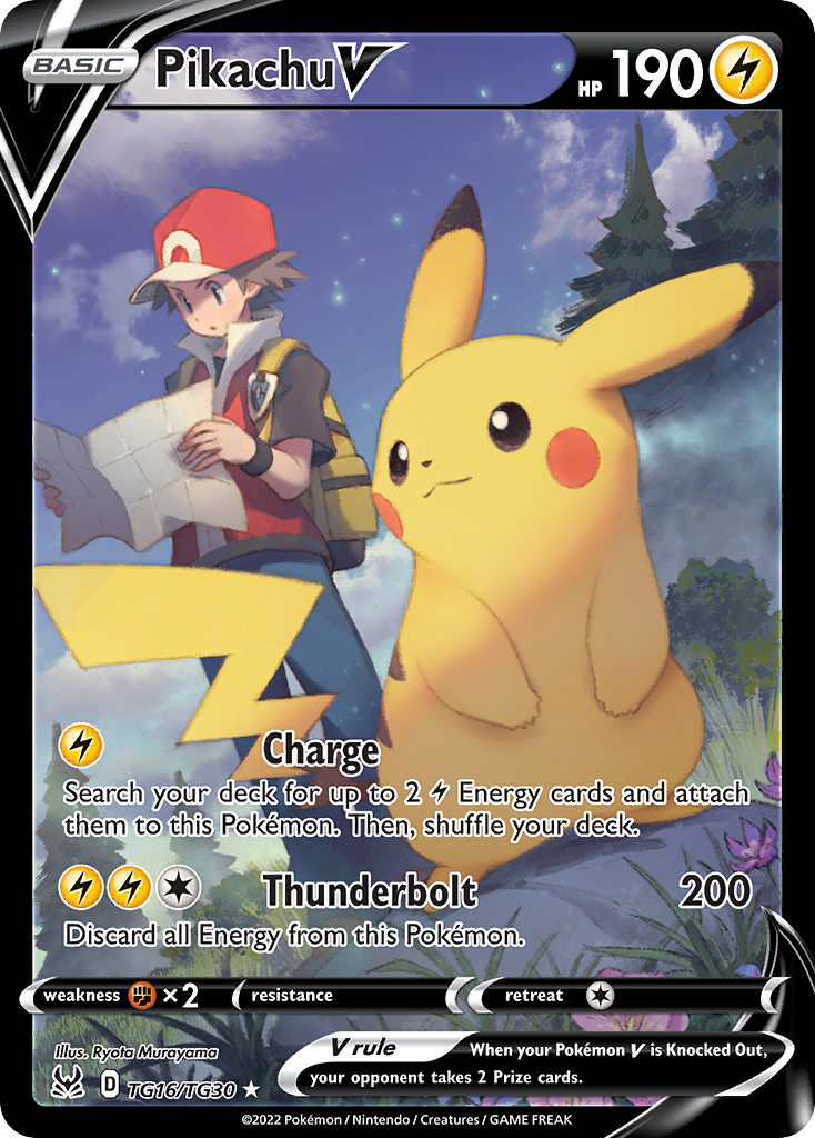 Pikachu V TG16 Lost Origin Trainer Gallery Pokémon card