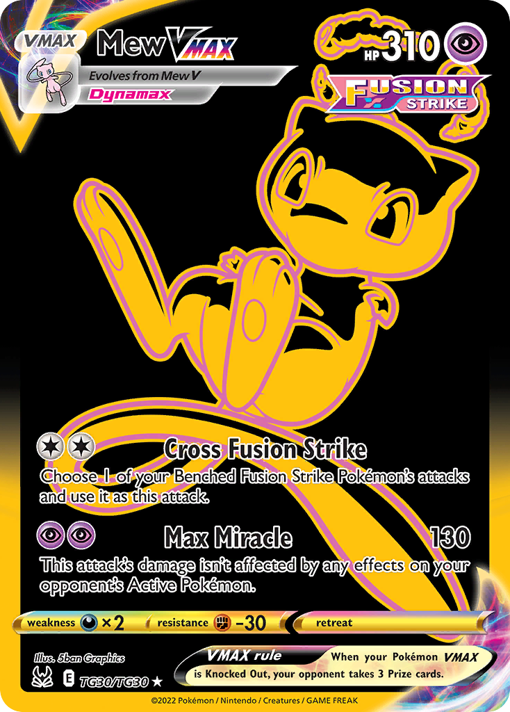 Mew VMAX TG30 Lost Origin Trainer Gallery Pokémon card