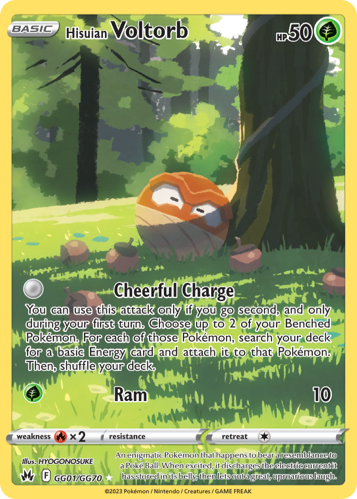 Hisuian Voltorb GG01 Crown Zenith Galarian Gallery Pokémon card