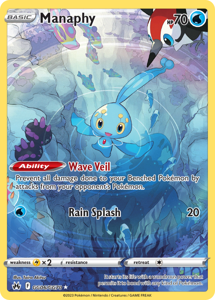 Manaphy GG06 Crown Zenith Galarian Gallery Pokémon Karte