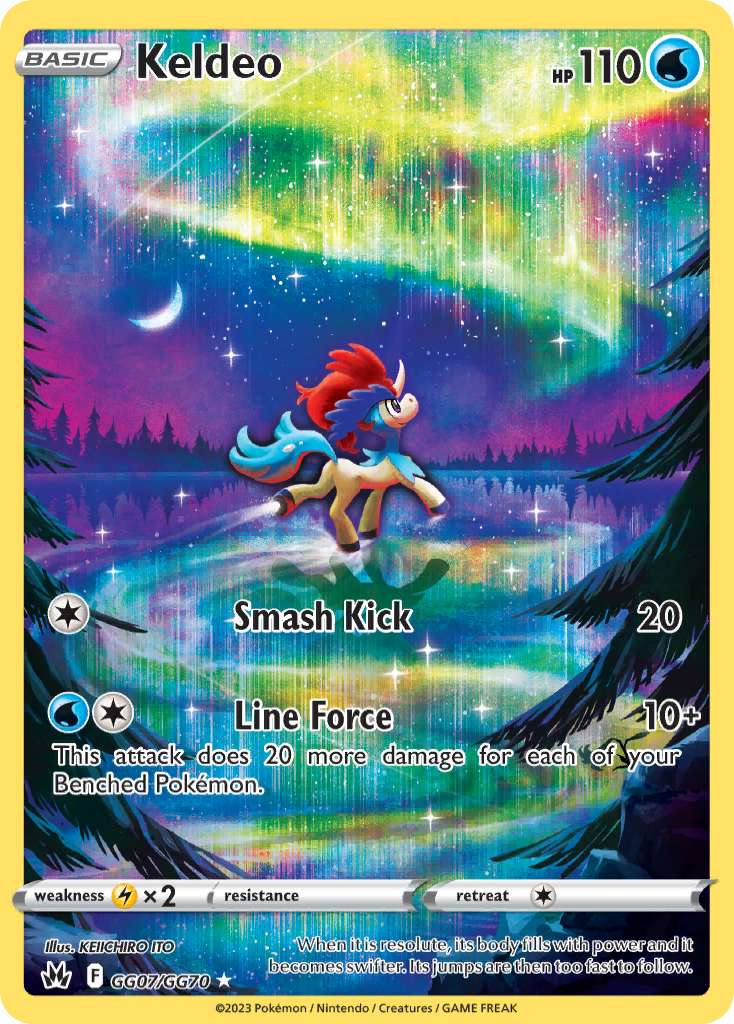 Keldeo GG07 Crown Zenith Galarian Gallery Pokémon Karte