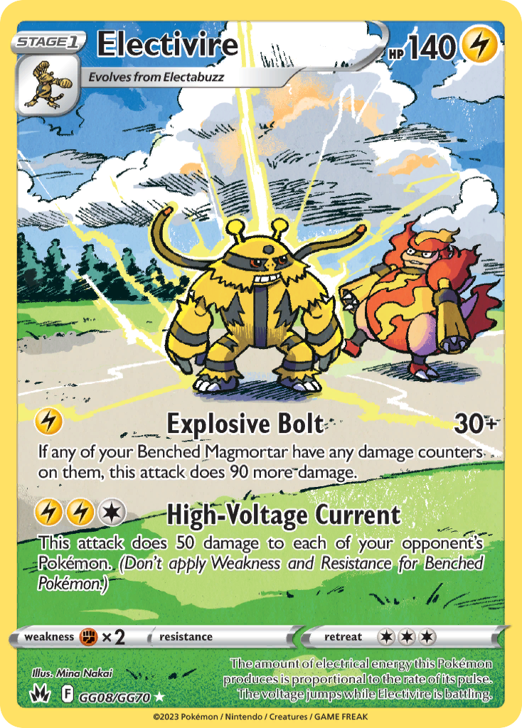 Electivire GG08 Crown Zenith Galarian Gallery Pokémon card