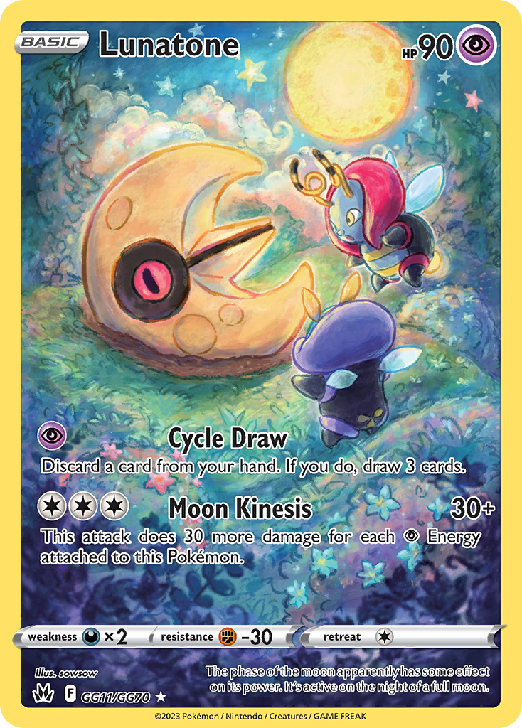 Lunatone GG11 Crown Zenith Galarian Gallery Pokémon card