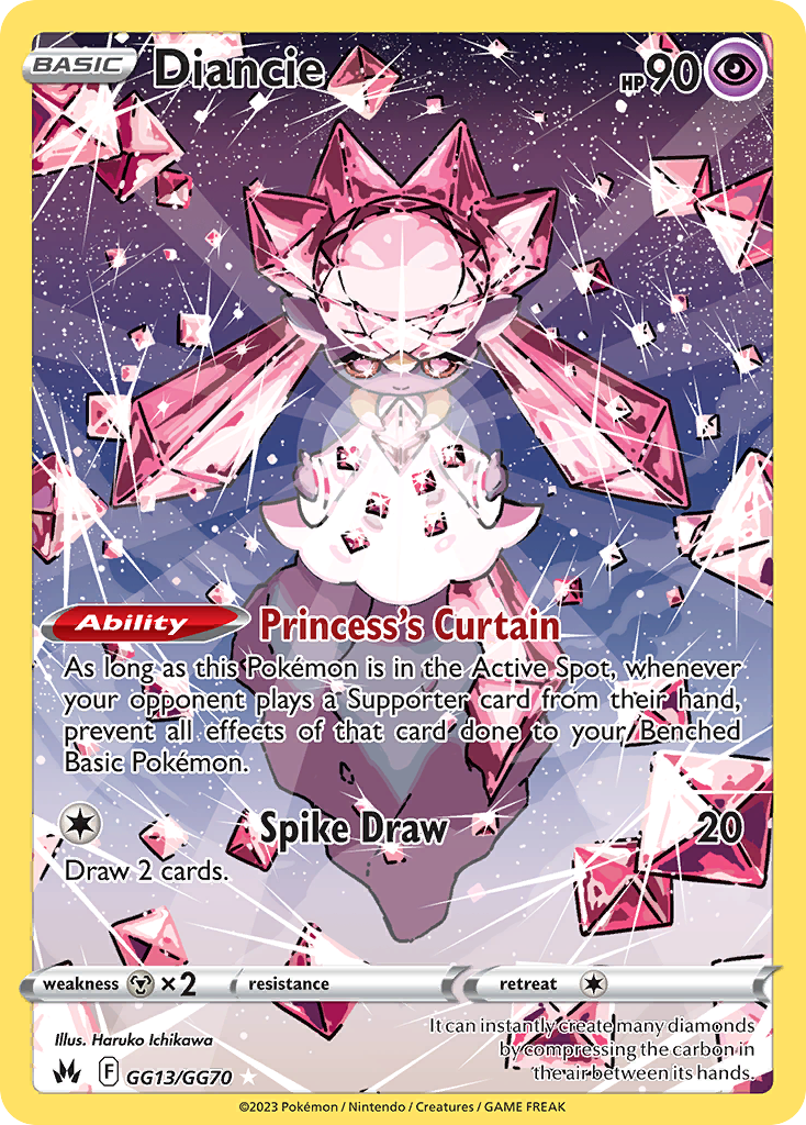 Diancie GG13 Crown Zenith Galarian Gallery Pokémon card