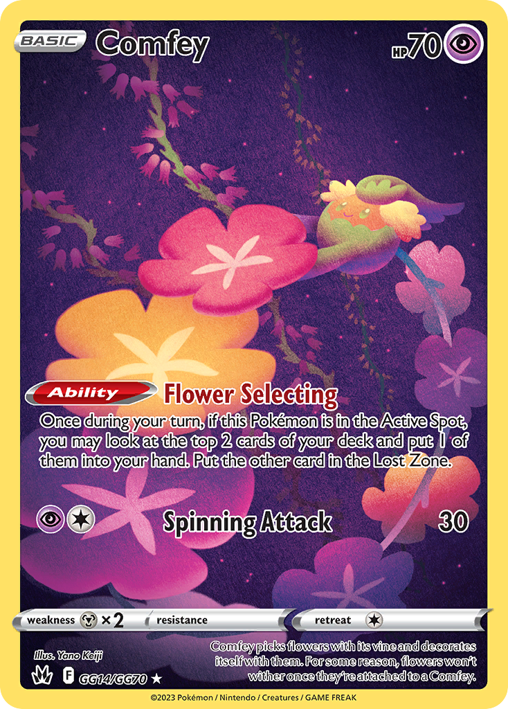 Comfey GG14 Crown Zenith Galarian Gallery Pokémon card