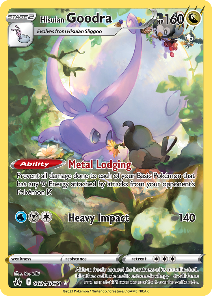 Hisuian Goodra GG21 Crown Zenith Galarian Gallery Pokémon card