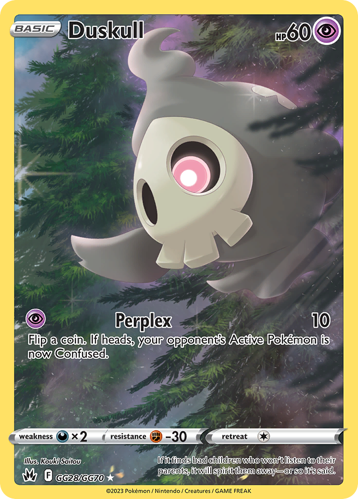 Duskull GG28 Crown Zenith Galarian Gallery Pokémon Karte