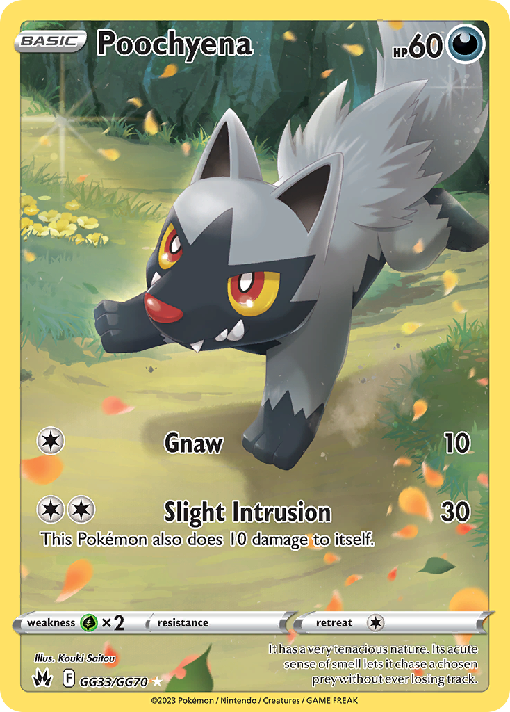 Poochyena GG33 Crown Zenith Galarian Gallery Pokémon Karte