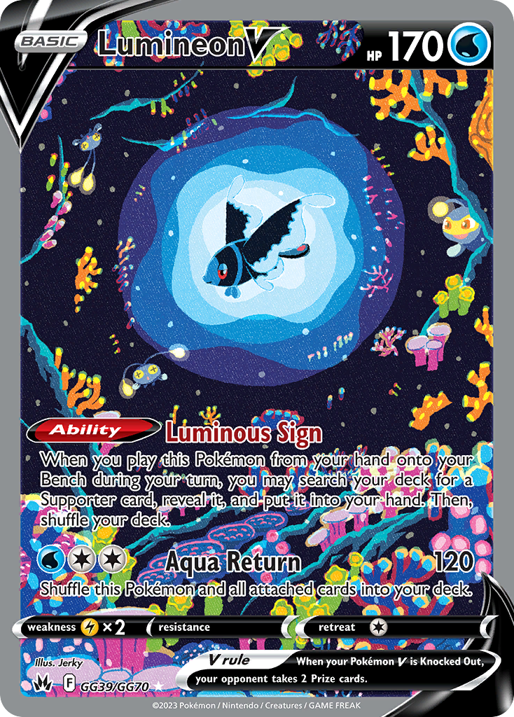 Carta Pokémon Lumineon V GG39 Crown Zenith Galarian Gallery