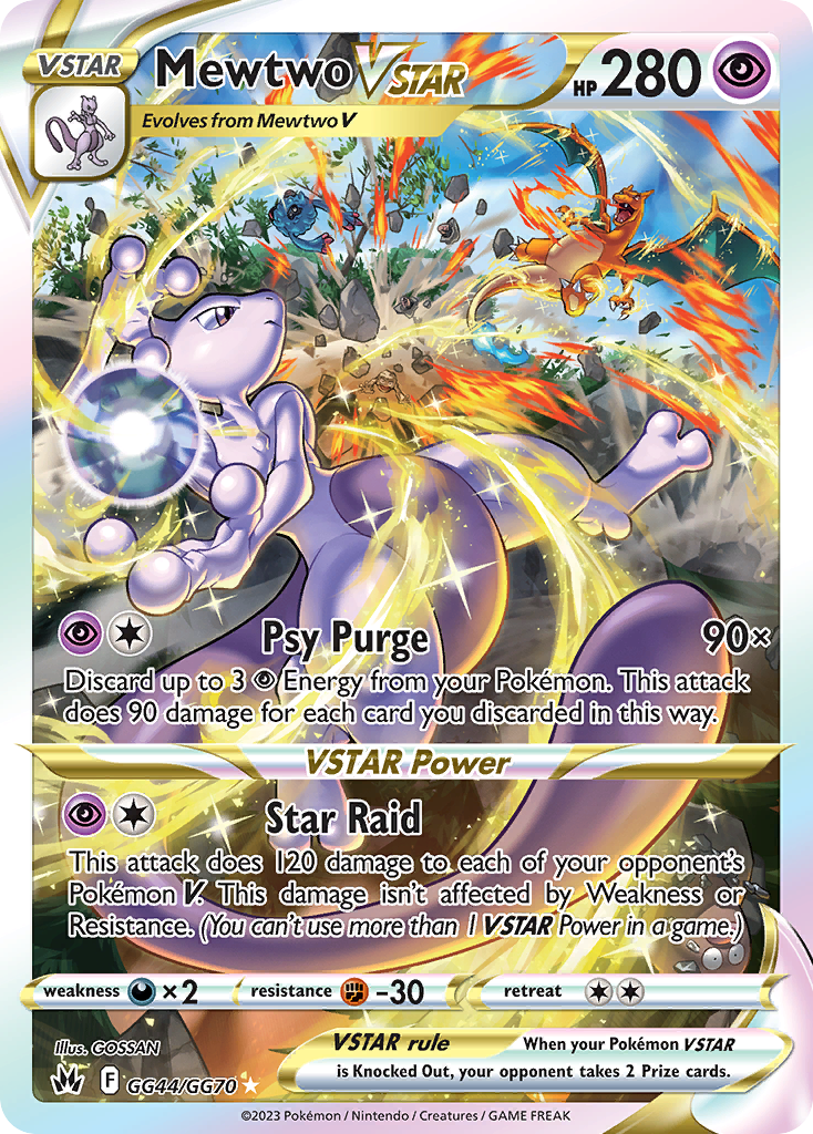 Mewtwo VSTAR GG44 Crown Zenith Galarian Gallery Pokémon card