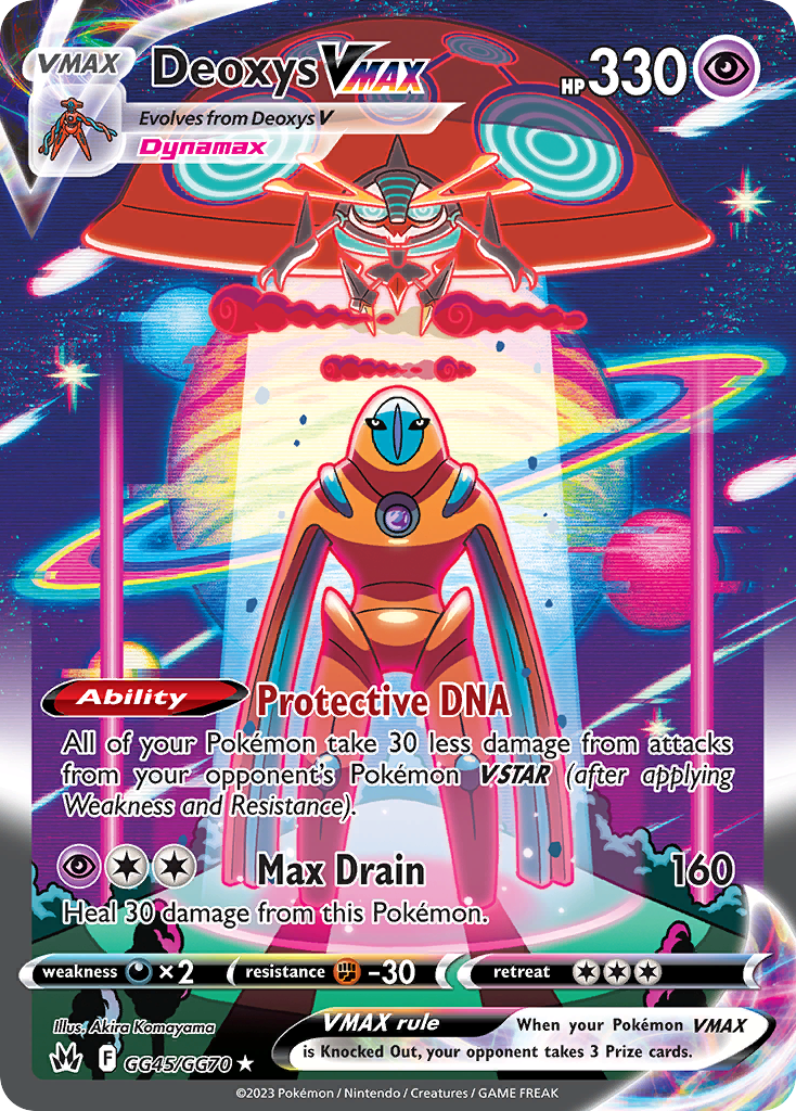 Deoxys VMAX GG45 Crown Zenith Galarian Gallery Pokémon card
