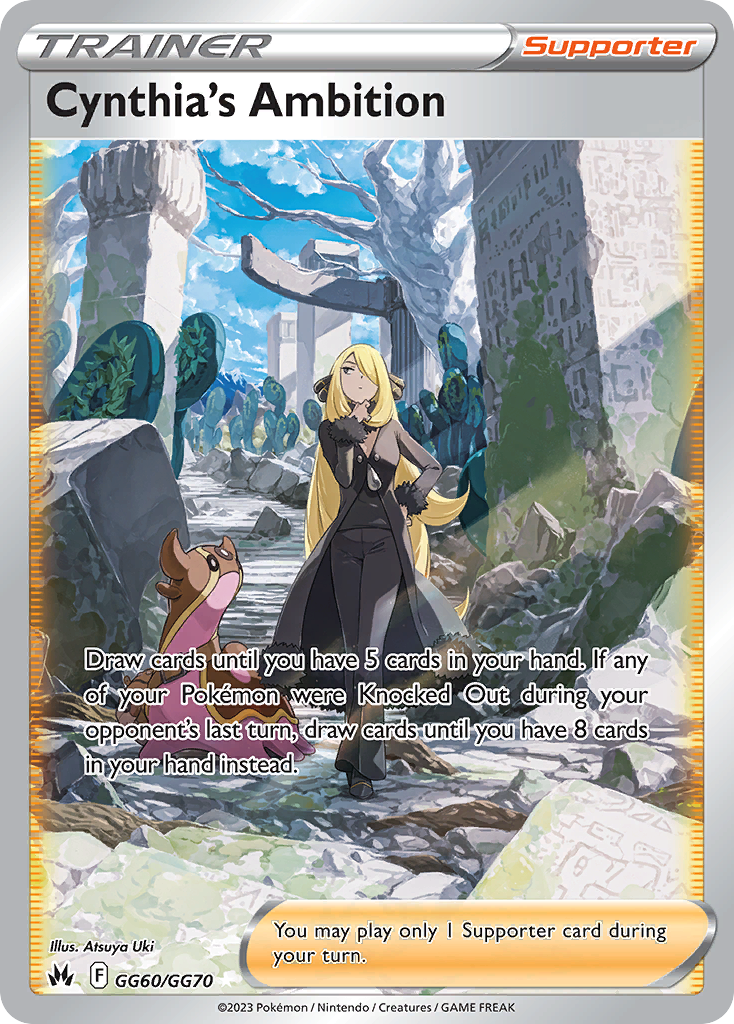 Cynthia's Ambition GG60 Crown Zenith Galarian Gallery Pokémon Karte