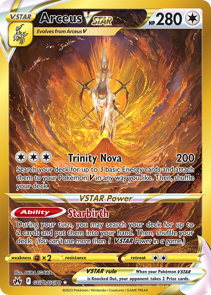 Arceus VSTAR GG70 Crown Zenith Galarian Gallery Pokémon Karte