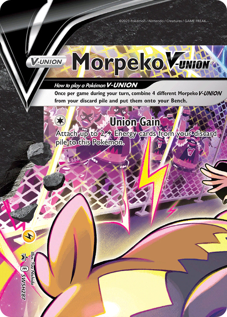 Morpeko V-UNION SWSH287 SWSH Black Star Promos Pokémon kaart