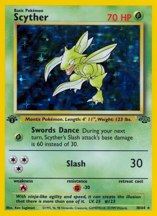 Scyther 10/64 Jungle Pokémon card
