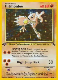 Hitmonlee 7/62 Fossil Pokémon card