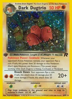 Dark Dugtrio 6/82 Team Rocket Pokémon card