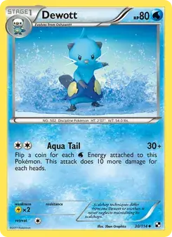Dewott 30/114 Black & White Pokémon card
