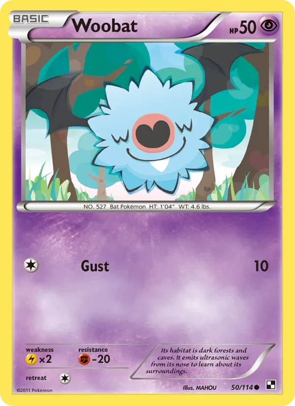Woobat 50/114 Black & White Pokémon card