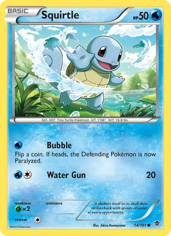 Squirtle 14/101 Plasma Blast Pokémon card