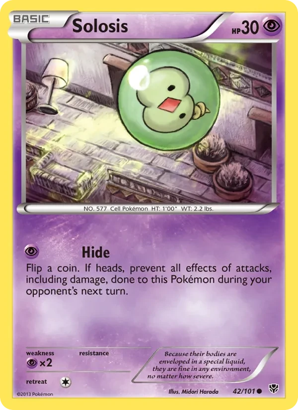 Solosis 42/101 Plasma Blast Pokémon card
