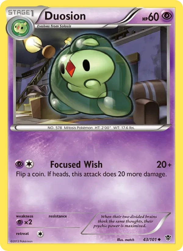 Duosion 43/101 Plasma Blast Pokémon card
