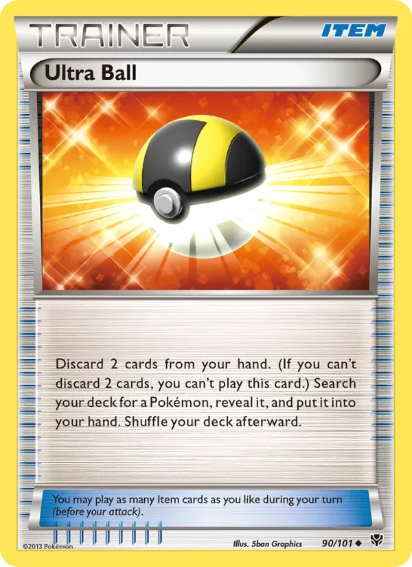 Ultra Ball 90/101 Plasma Blast Pokémon card