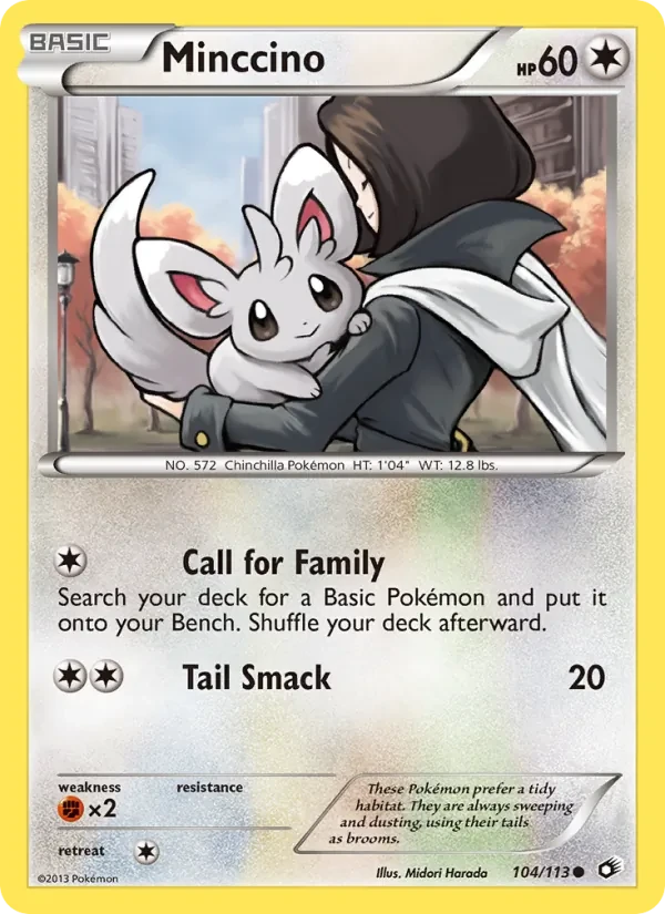 Minccino 104/113 Legendary Treasures Pokémon card