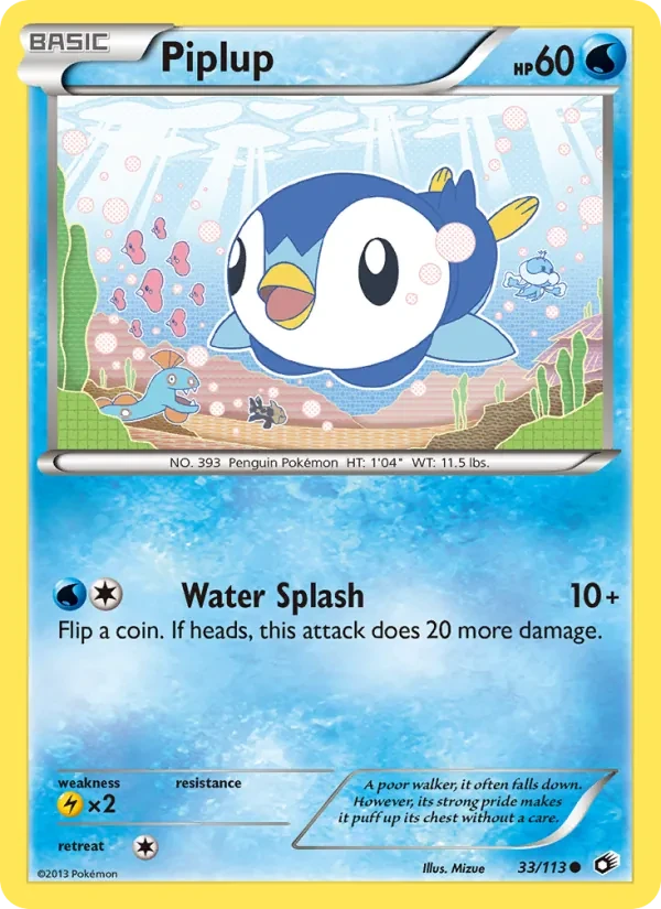 Piplup 33/113 Legendary Treasures Pokémon card
