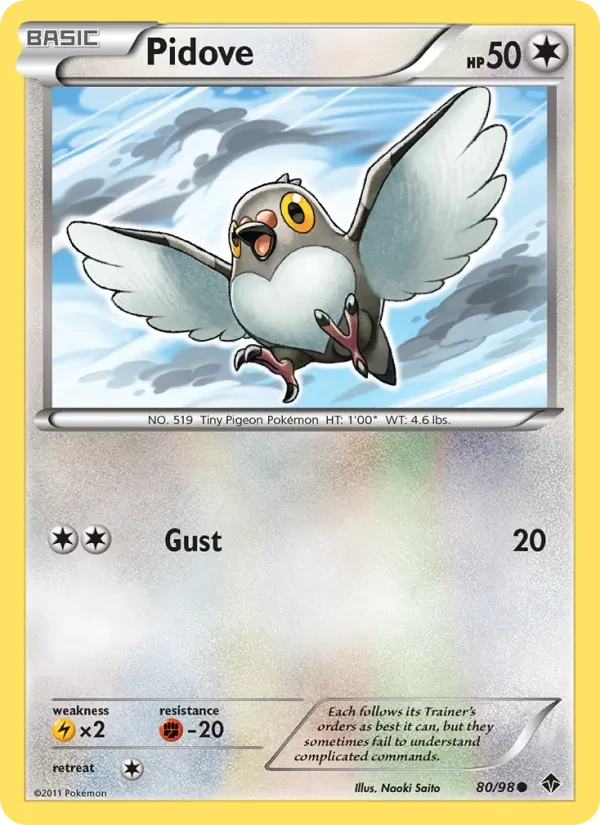 Pidove 80/98 Emerging Powers Pokémon Karte
