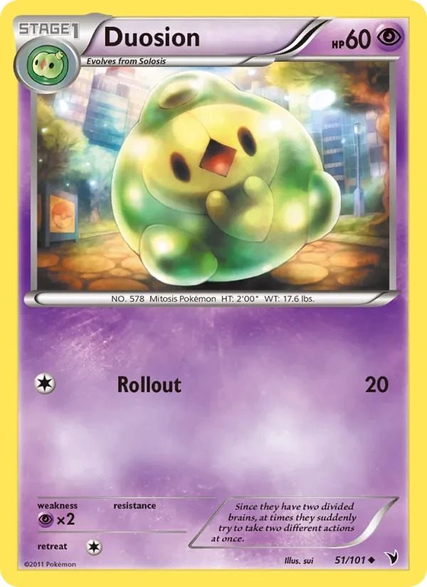 Duosion 51/101 Noble Victories Pokémon card