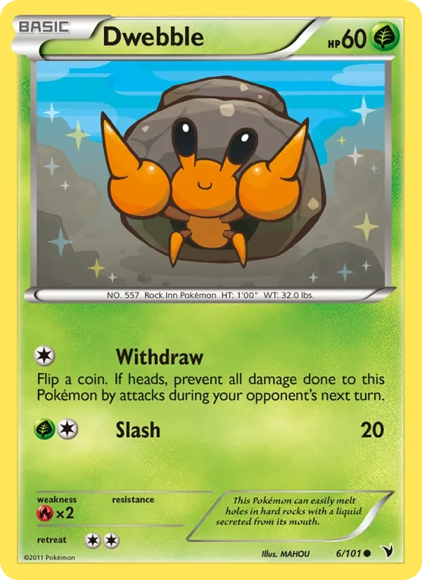 Dwebble 6/101 Noble Victories Pokémon Karte