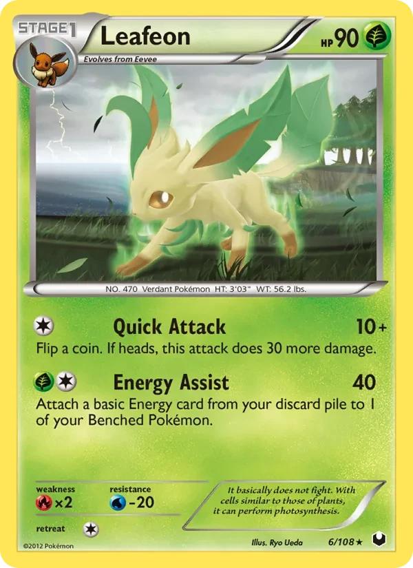 Leafeon 6/108 Dark Explorers Pokémon card