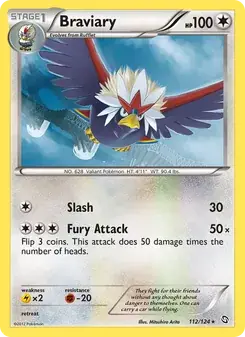 Braviary 112/124 Dragons Exalted Pokémon card