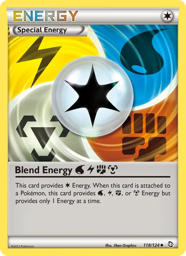 Carta Pokémon Blend Energy Water Lightning Fighting Metal 118/124 Dragons Exalted