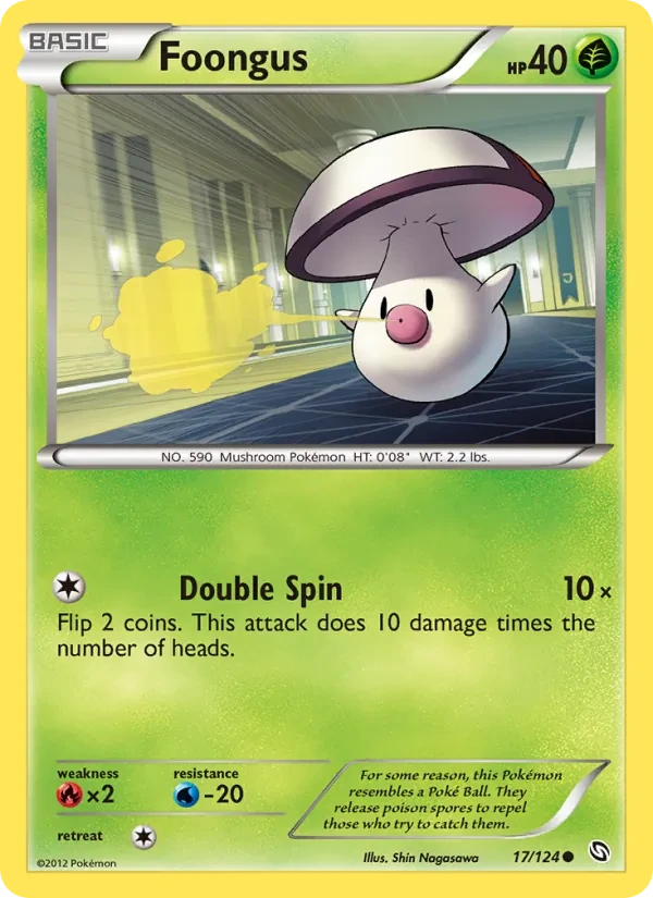 Foongus 17/124 Dragons Exalted Pokémon card