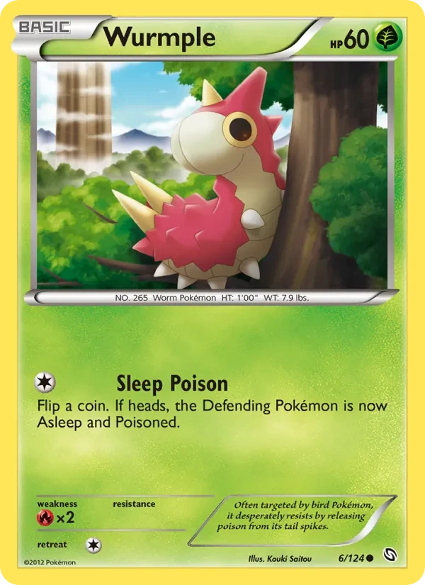 Wurmple 6/124 Dragons Exalted Pokémon card