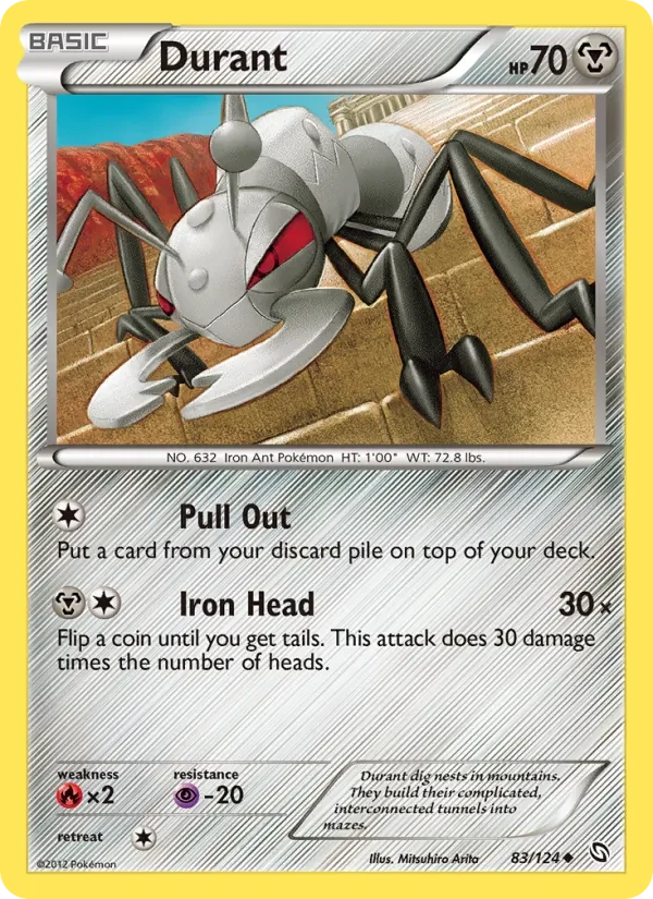 Durant 83/124 Dragons Exalted Pokémon card