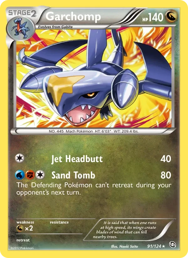 Garchomp 91/124 Dragons Exalted Pokémon card