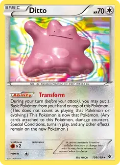 Ditto 108/149 Boundaries Crossed Pokémon card
