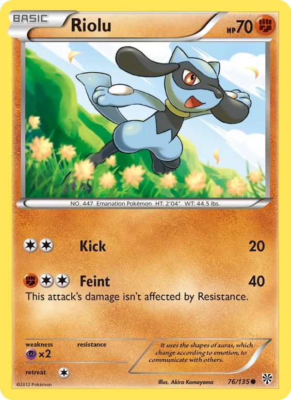 Riolu 76/135 Plasma Storm Pokémon card