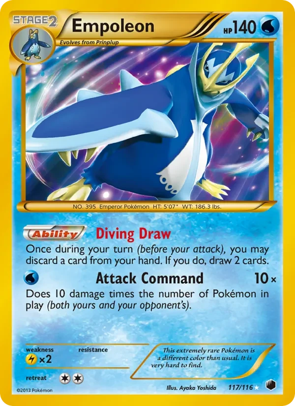 Empoleon 117/116 Plasma Freeze Pokémon card
